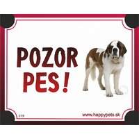 Tabuľka Pozor Pes - bernardín